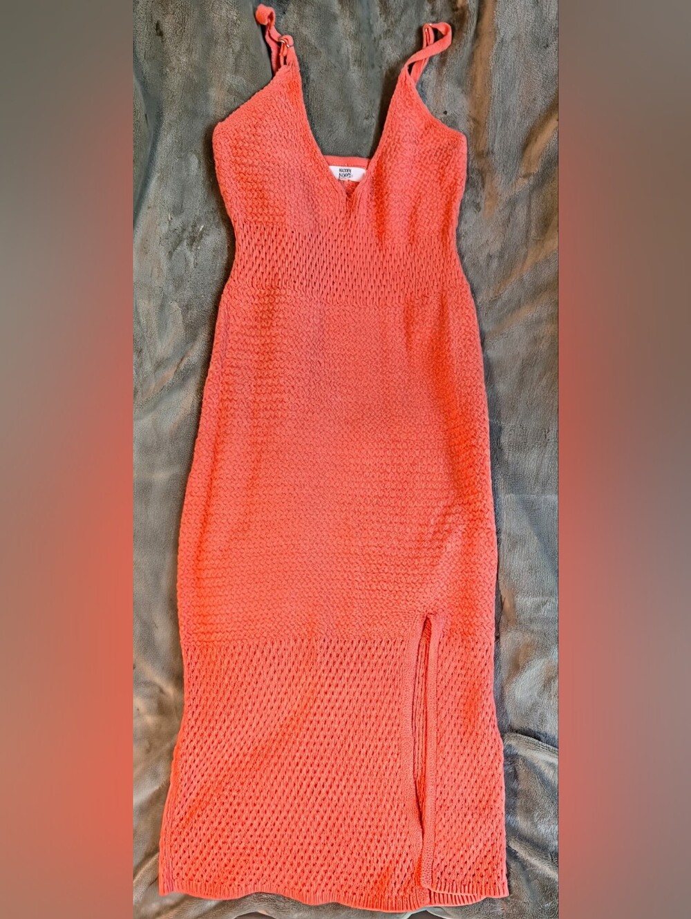 Steve Madden NYC Crochet Dress Size Medium Coral